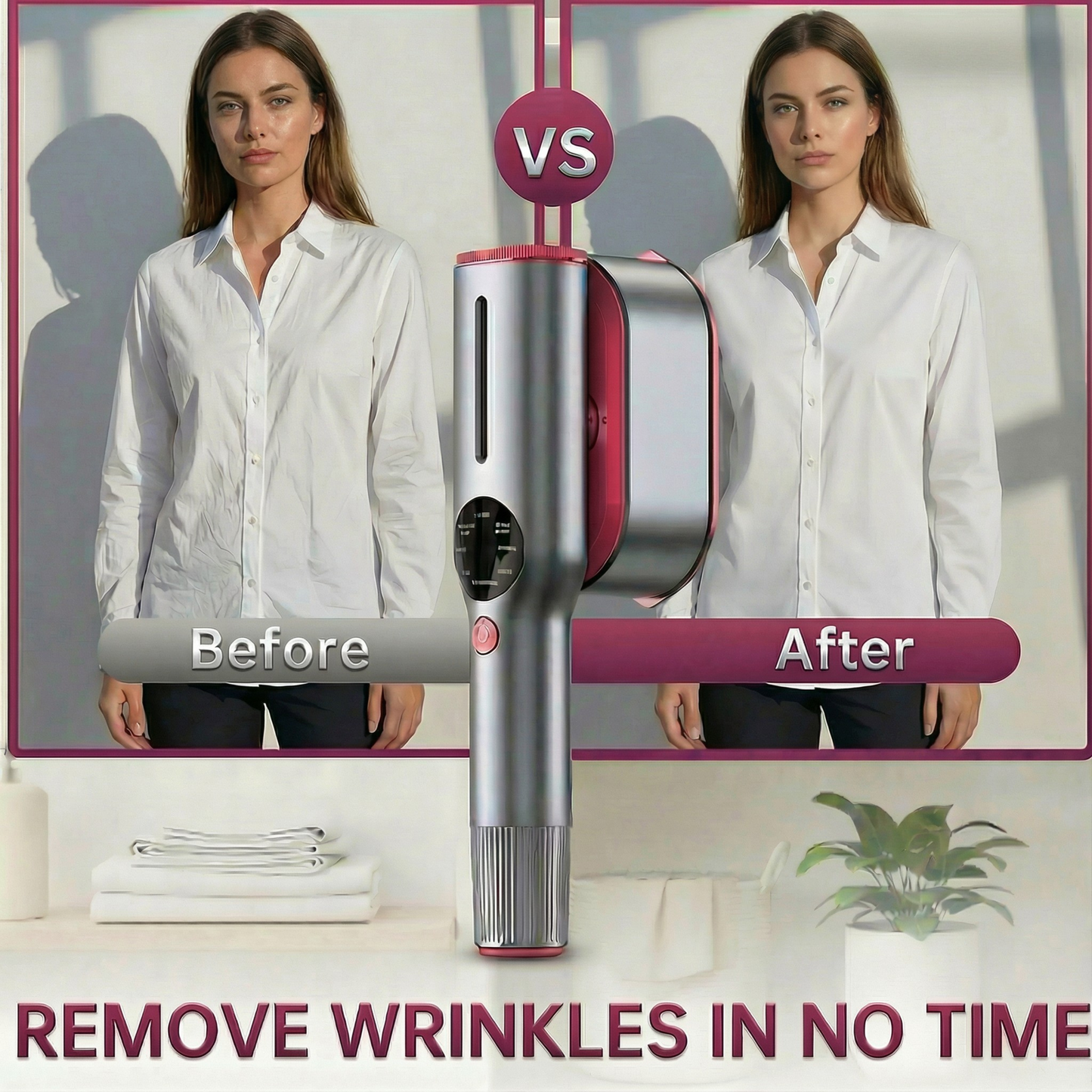 AirSteamPro™ 2-en-1 défroisseur et fer à repasser. Le moyen rapide et facile d'éliminer les plis.