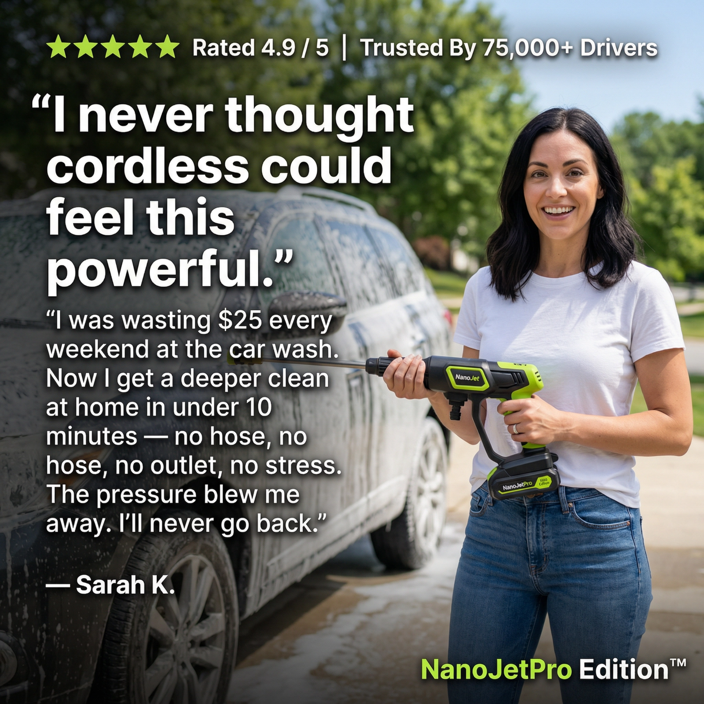 NanoJetPro™ Cordless High-Pressure Cleaning Kit