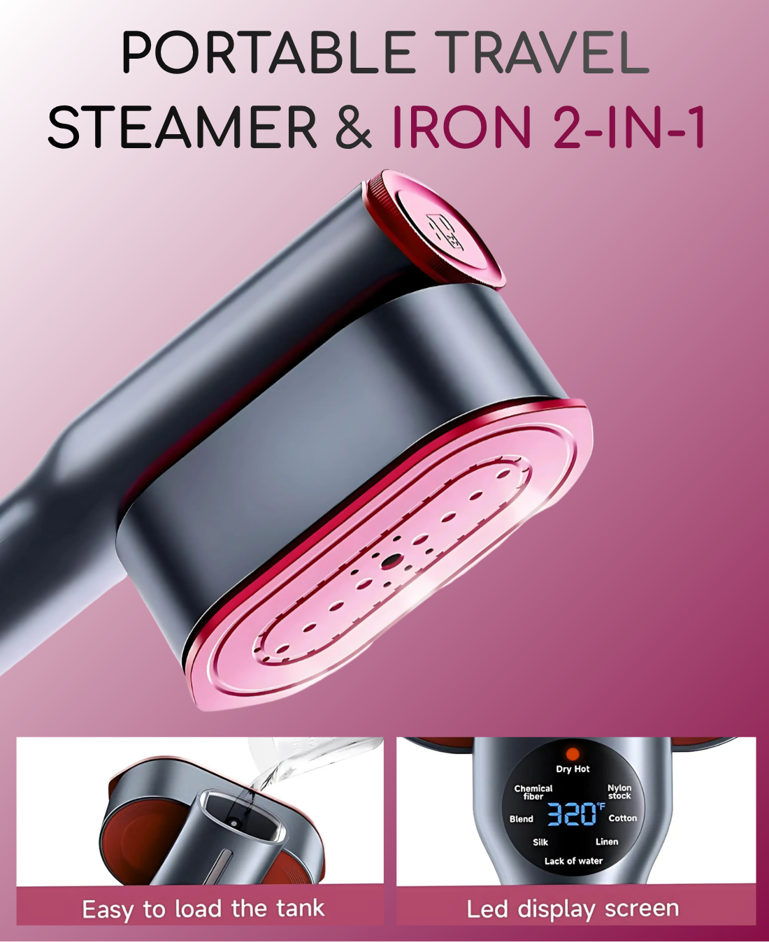 AirSteamPro™ 2-in-1 Steamer & Iron – Effortless Care for Every Fabric