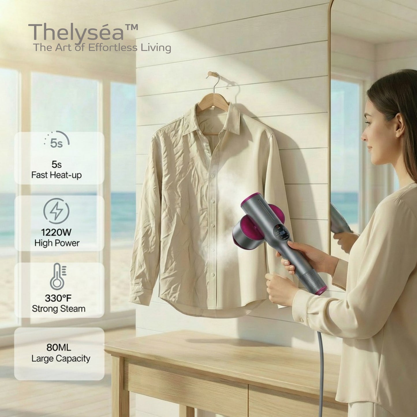 AirSteamPro™ 2-en-1 défroisseur et fer à repasser. Le moyen rapide et facile d'éliminer les plis.